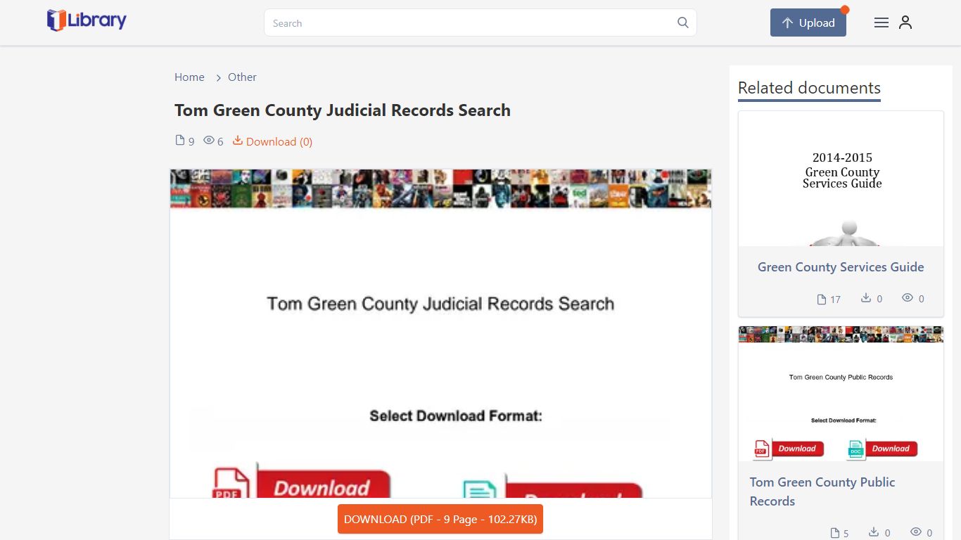 Tom Green County Judicial Records Search - 1Library